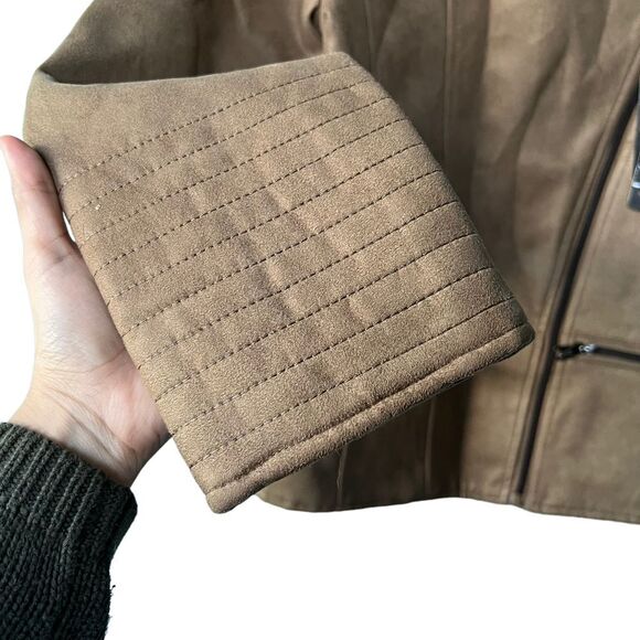 NWT VG World Collection Faux Suede Biker Jacket M - Picture 6 of 8